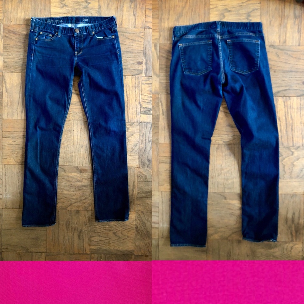 J Crew Matchstick 28 Denim dark wash